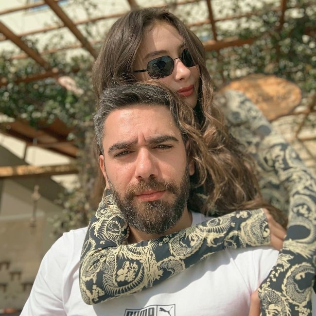 Neslihan Atagül and Kadir Doğulu in an Instagram post in February 2021