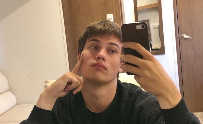 Nicholas Galitzine in September 2020 after having a great week of filming