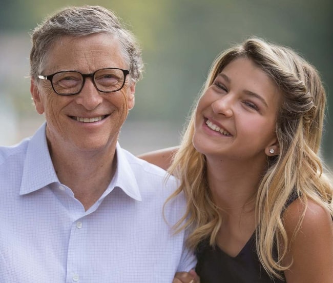 Phoebe Gates and her father Bill Gates