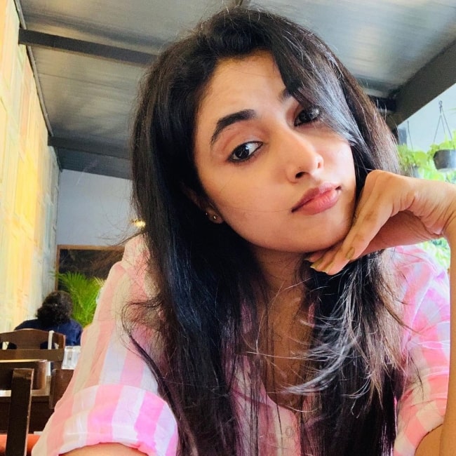 Priyanka Arul Mohan as seen while taking a selfie