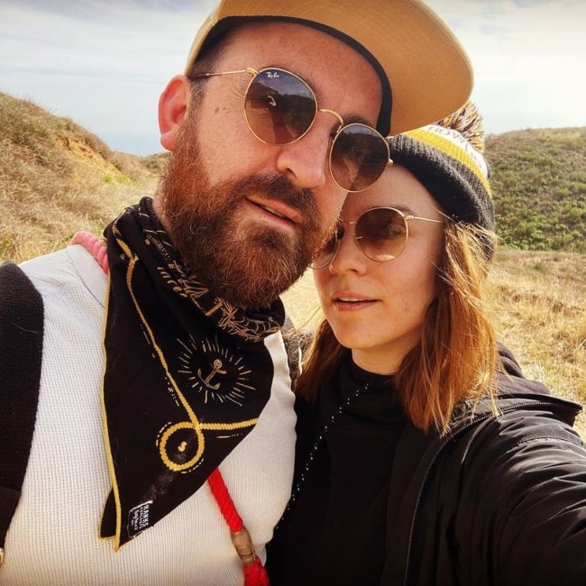 Renée Felice Smith and her husband Christopher Gabriel in a selfie that was taken in March 2021