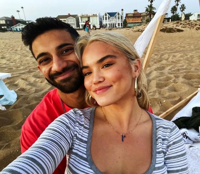 Rhys Athayde smiling in a selfie alongside Paris Berelc in Los Angeles, California