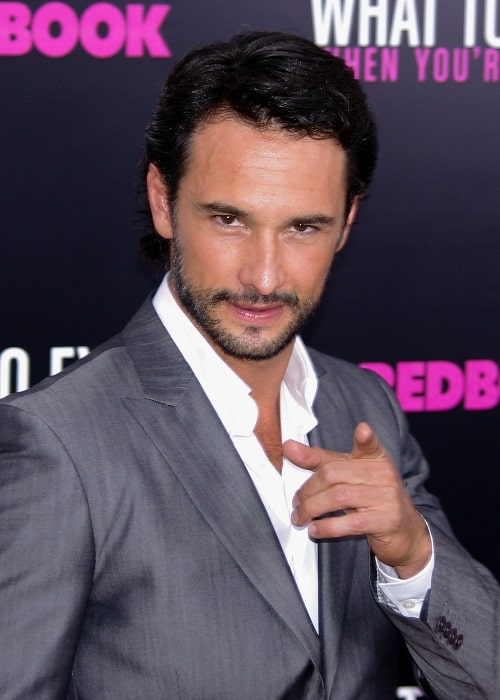 Rodrigo Santoro as seen while posing for the camera at the 2012 premiere of 'What to Expect When You're Expecting' in New York