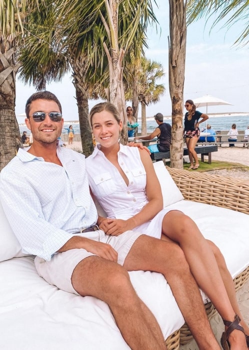 Rose Reid relaxing with her beau in June 2020