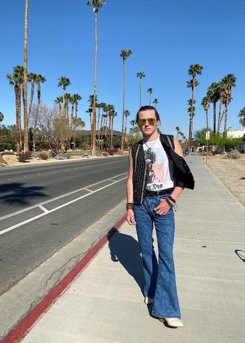 Sacha Carlson as seen while posing for the camera in Palm Springs, California in 2021