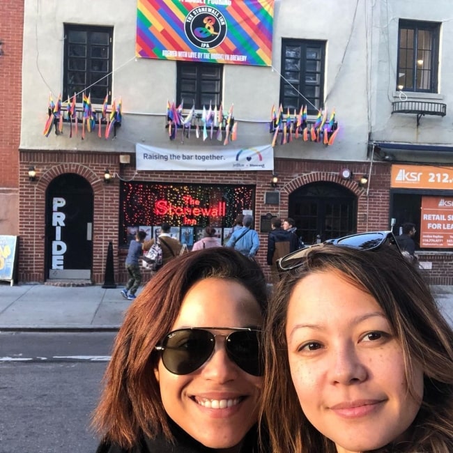 Tari Segal and actress Monica Raymund as seen in a selfie that was taken in December 2019