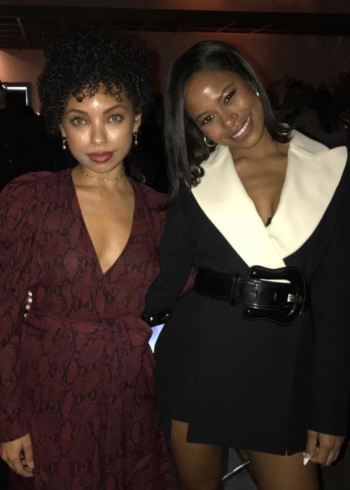 Taylour Paige as seen in a picture that was taken with fellow actress Logan Browning in February 2019