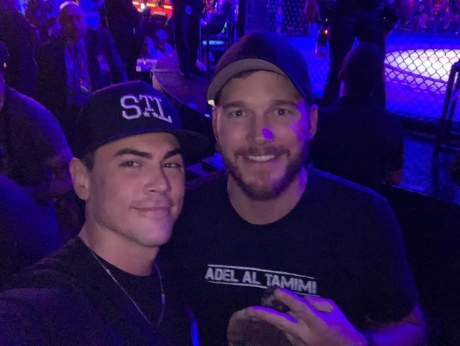 Tom Sandoval (Left) as seen while taking a selfie with Chris Pratt in January 2019