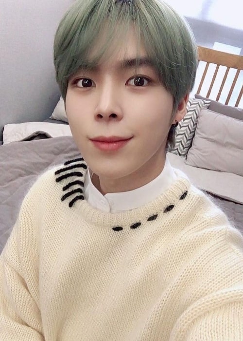 Yeonho as seen in a selfie that was taken in December 2020