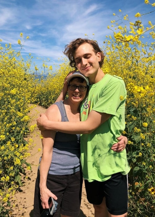 Andrew Lowe and his mother Julie in a picture that was taken in April 2019