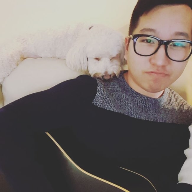 BaboAbe as seen ina selfie with his dog in March 2016