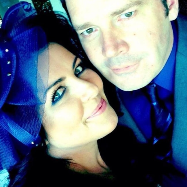 Brad Sherwood and his wife Seana Mahoney as seen in a selfie that was taken in February 2021