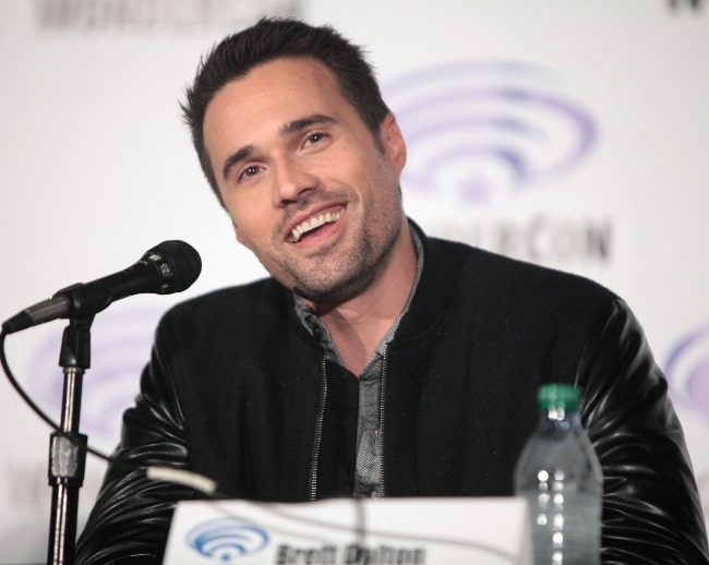 Brett Dalton speaking at the 2016 WonderCon, for 'Marvel's Agents of S.H.I.E.L.D.', at the Los Angeles Convention Center in Los Angeles, California