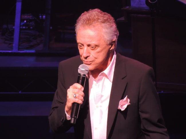 Frankie Valli pictured while performing on Broadway in New York City in 2012