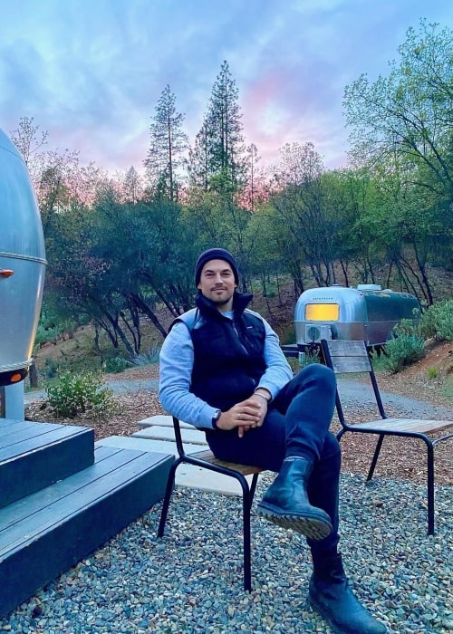 Giacomo Gianniotti as seen in a picture that was taken at the Yosemite National Park in April 2021