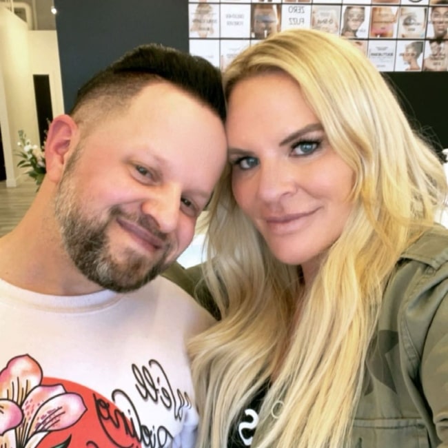 Heather Gay as seen in a selfie with Shay at Beauty Lab + Laser in March 2021