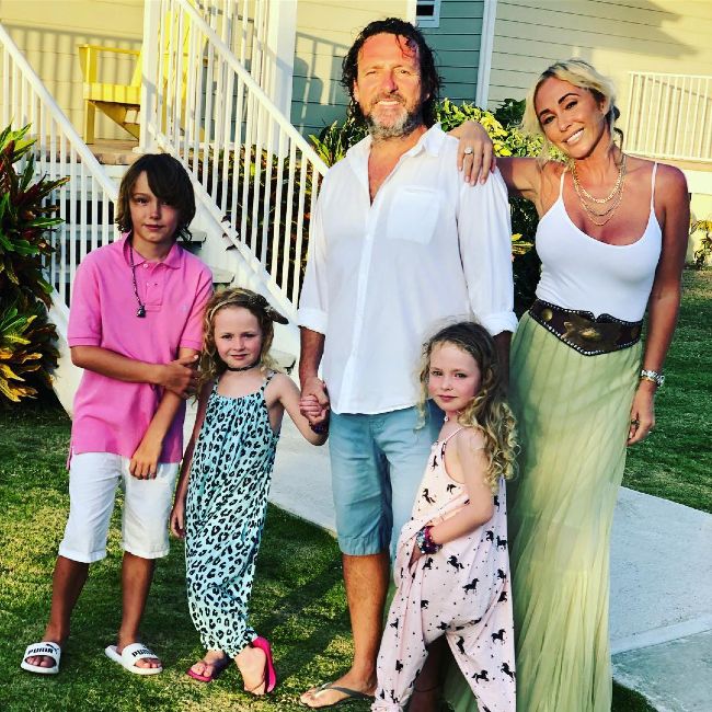 Jenny Frost as seen posing with her family in 2018