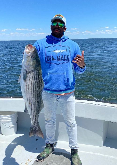 Jimmie Allen seen on a fishing trip in May 2021