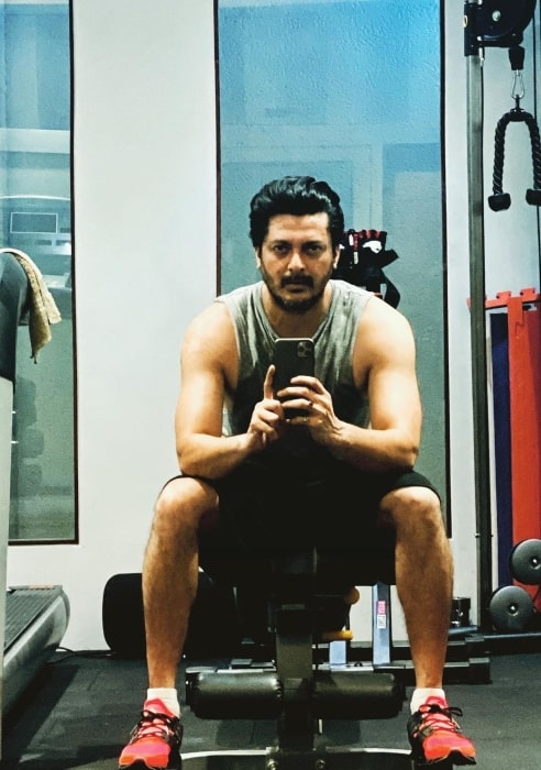 Jisshu Sengupta in May 2020 busy at the gym