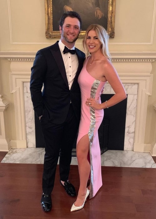 Jon Rahm and Kelley Cahill, as seen in May 2019