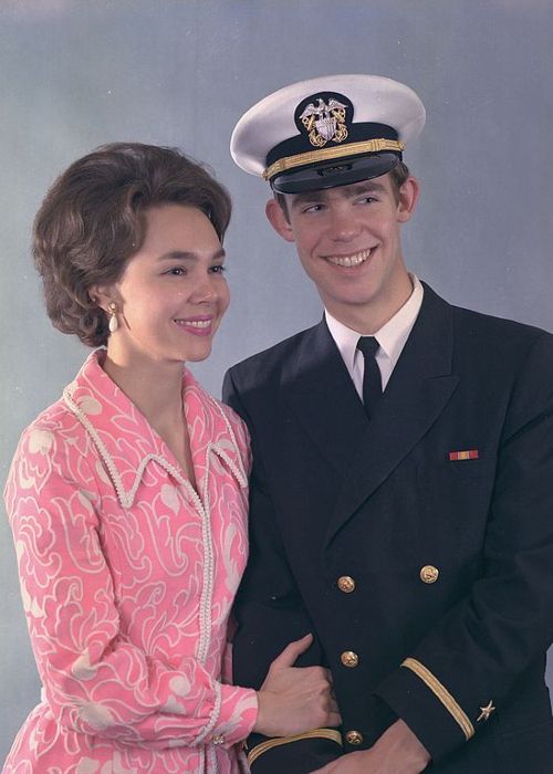 Julie and David Eisenhower as seen smiling in 1971