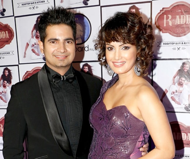 Karan Mehra and Nisha Rawal at the launch of Nisha Rawal’s single ‘Aye Dil Hai Mushkil’ in November 2016