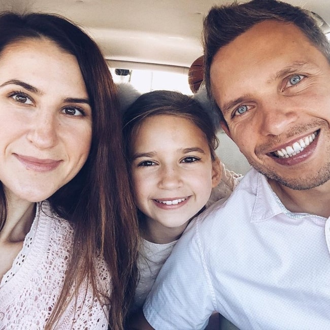 Karolina Protsenko as seen in a selfie with her mother Ella and father Nick Protsenko that was taken in March 2021