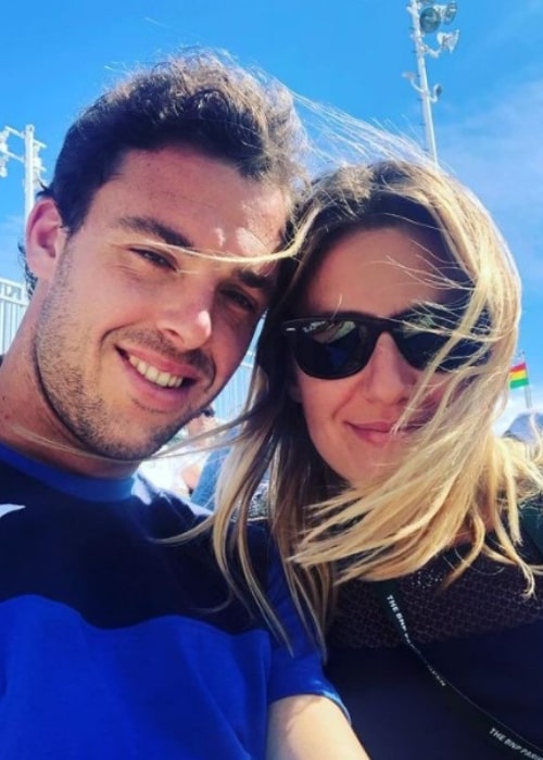 Marco Cecchinato and Gaia, as seen in March 2019