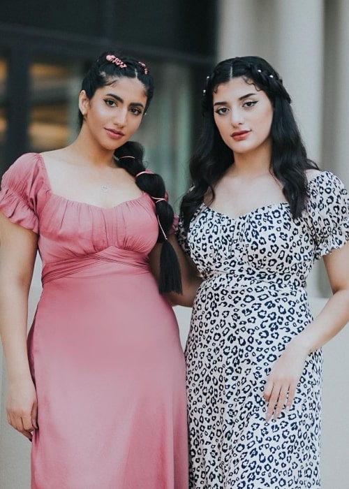 Noor Stars and her sister Banen Stars in picture that was taken at Palazzo Versace Dubai at Jaddaf Waterfront in October 2020