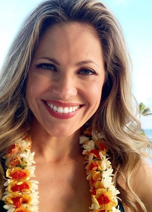 Pascale Hutton as seen in a selfie that was taken in Oahu, Hawaii in March 2021