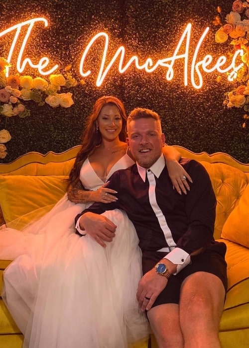 Pat McAfee and Samantha Ludy, as seen in August 2020