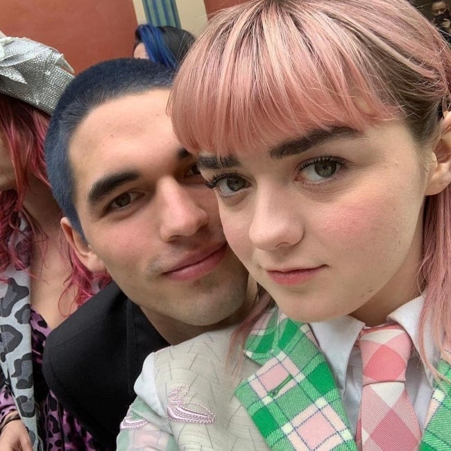 Reuben Selby as seen in a selfie with girlfriend and actress Maisie Williams in April 2019