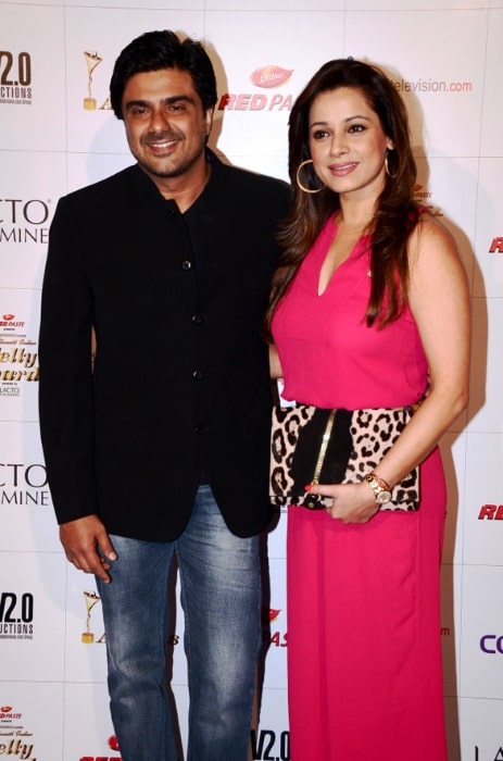 Samir Soni and Neelam Kothari at Colors Indian Telly Awards