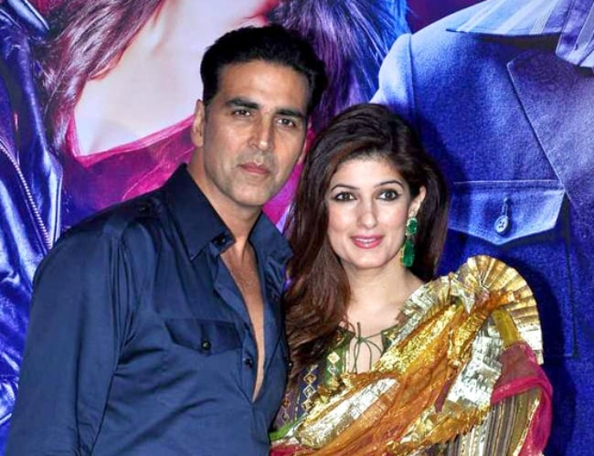 Twinkle Khanna and Akshay Kumar at Ekta Kapoor's party for 'Once Upon a Time In Mumbaai Dobara' in 2014