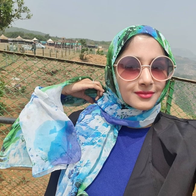 Anjum Farooki as seen while taking a selfie in March 2021