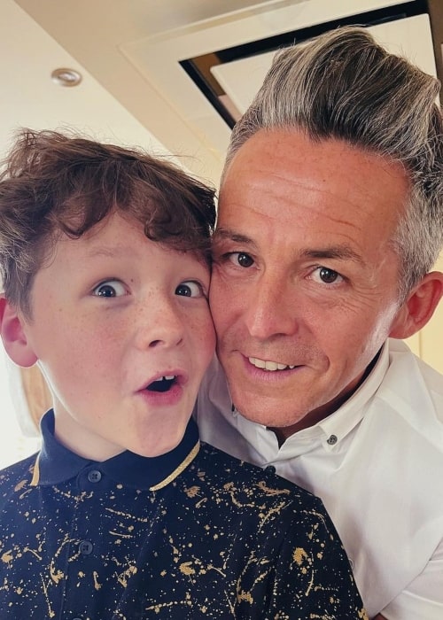 Callum Beales as seen in a selfie with his father Paul Patrick Beales in June 2021