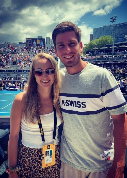 Cameron Norrie and Louise Jacobi, as seen in January 2020