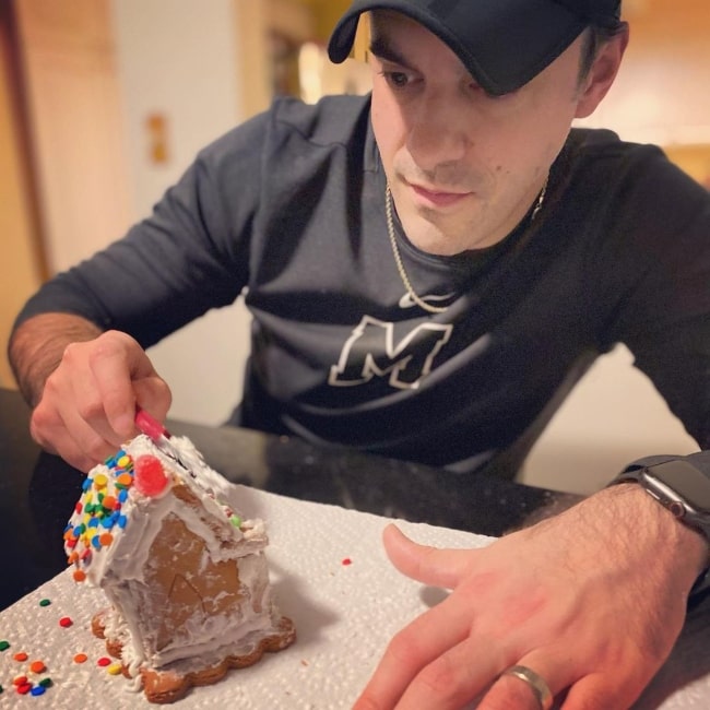 Dan Gheesling in December 2020 enjoying the 1st annual Gheesling gingerbread build off