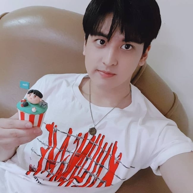 Jung Chan-woo as seen in a selfie that was taken in October 2018