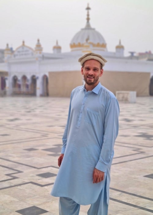 Karl Rock as seen in a picture that was taken at the Gurdwara Janam Asthan in May 2021