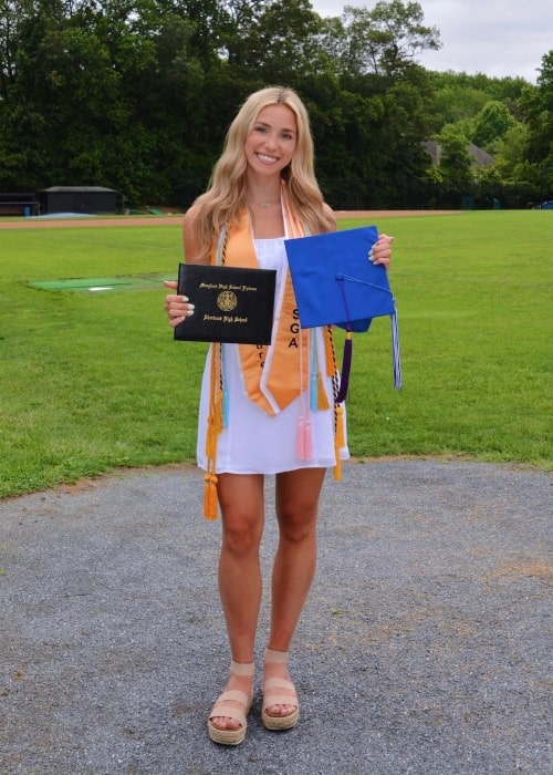 Katie Feeney as seen in a picture that was taken on the day of her graduation in June 2021