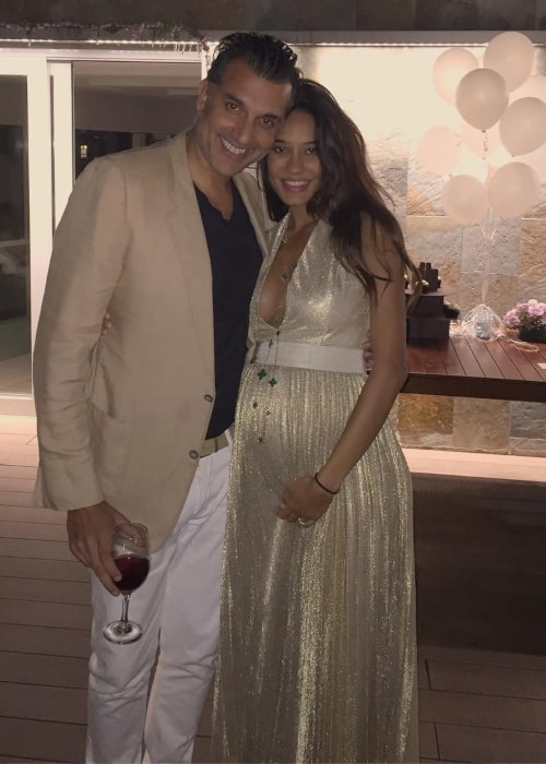 Lisa Haydon and Dino Lalvani, as seen in February 2017