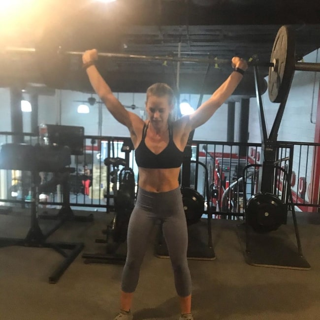 Maddy Curley pictured while working out