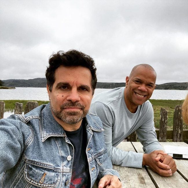 Mario Cantone and Jerry Dixon as seen together in June 2021