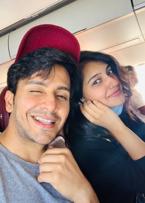 Param Singh as seen in a selfie with his co-star Akshita Mudgal in July 2021