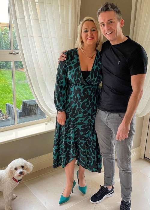 Paul Patrick Beales and his wife Edelle Beales and their dog in a picture that was taken in January 2017