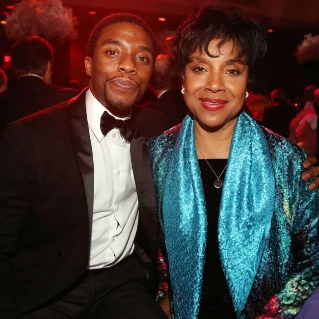 Phylicia Rashad in a picture with Chadwick Boseman