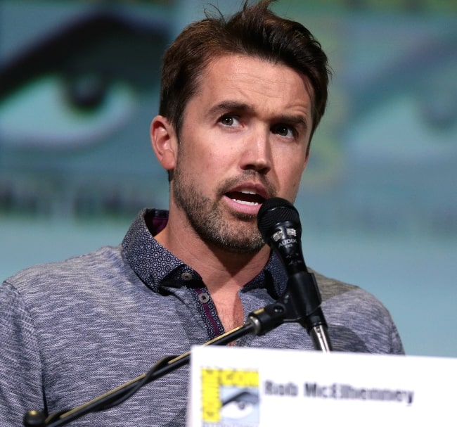 Rob McElhenney speaking at the 2016 San Diego Comic Con International, for 'Game of Thrones', at the San Diego Convention Center in San Diego, California