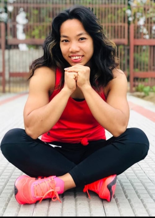 Saikhom Mirabai Chanu as seen in an Instagram Post in October 2020