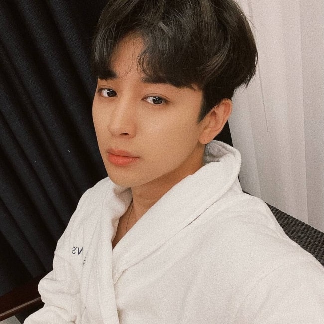 Yunhyeong as seen in a selfie that was taken in July 2021